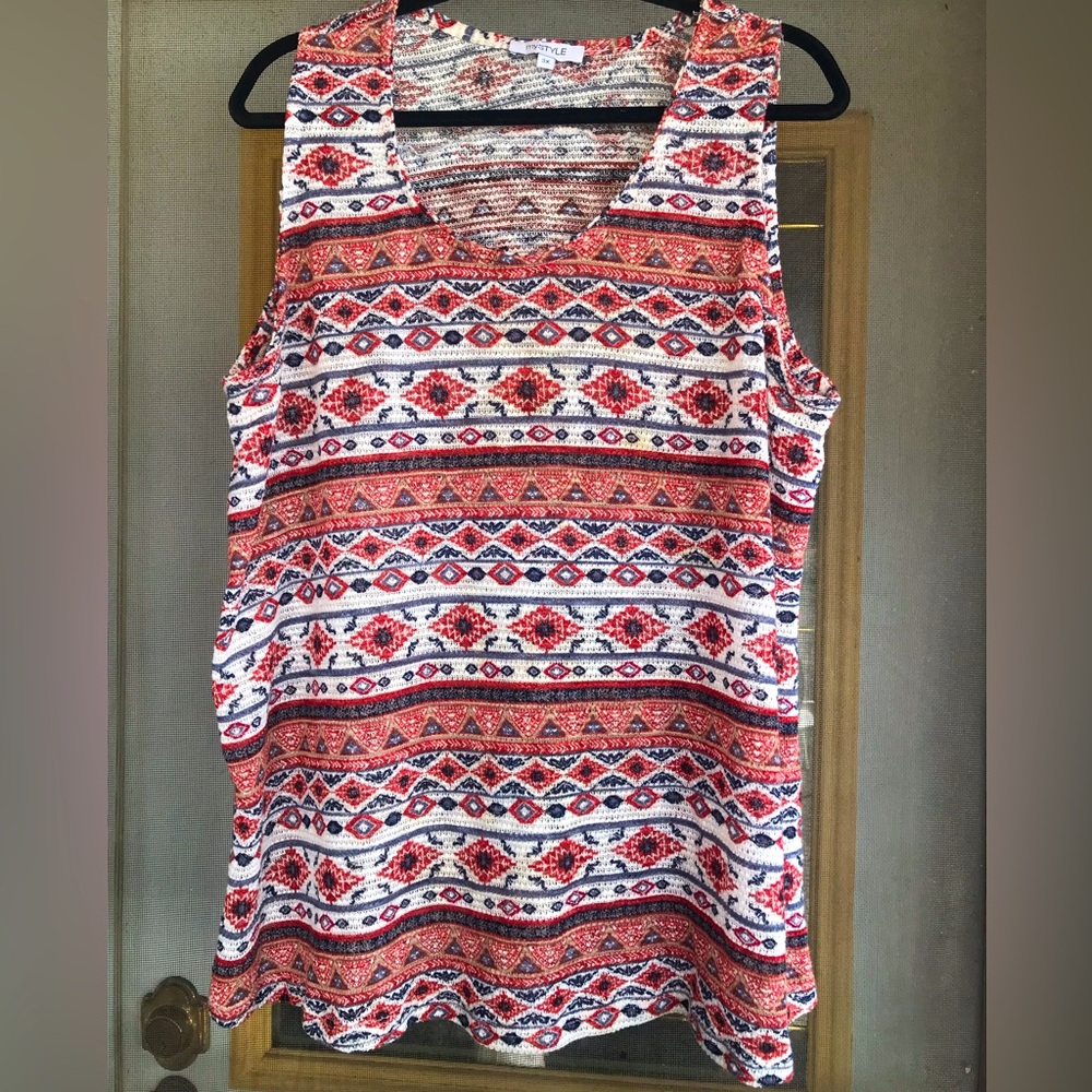 My Style Sleeveless Boho tank plus size